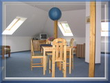 Wohnzimmer der Ferienwohnung Möwe